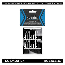 Fusion Scale Graphics 120201 HO GE Dash 9 & AC4400 Locomotive Window Masking Set