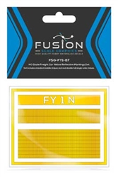 Fusion Scale Graphics 260001 N Railroad Freight Car Yellow Reflective Markings Set