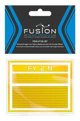 Fusion Scale Graphics 260004 N Railroad Freight Car Yellow Reflective Markings Set w/Double Width Stripes