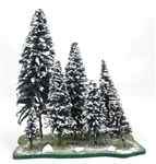 Grand Central Gems SSP Spruce Trees with Snow 7 Trees 3-9" Tall