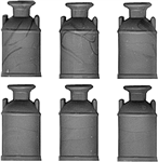 Grandt Line 3582 O Milk Cans pkg(6)