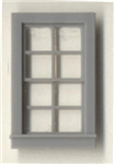 Grandt Line 3702 O  Double-Hung Windows 8-Pane Scale 27 x 48" 68.6 x 122cm pkg 4    