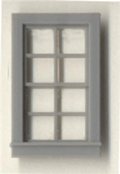 Grandt Line 3702 O  Double-Hung Windows 8-Pane Scale 27 x 48" 68.6 x 122cm pkg 4    