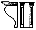 Grandt Line 5074 HO Corbels Double-S 3'8" 112cm Height pkg 12
