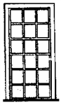 Grandt Line 5097 HO Window Engine House 18-Pane Scale 42 x 91" 107 x 231cm pkg 6
