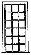 Grandt Line 5097 HO Window Engine House 18-Pane Scale 42 x 91" 107 x 231cm pkg 6