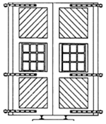 Grandt Line 5102 HO Door Engine House Scale 6'6" x 14'6" w/Hinges Pkg 4