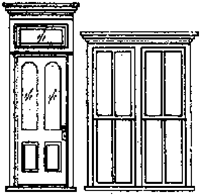 Grandt Line 5115 HO Window/Door Set Victorian Storefront