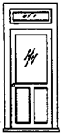 Grandt Line 5134 HO Doors 36" Wide w/Window & Transom