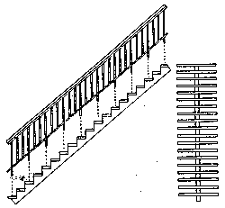 Grandt Line 5176 HO 35-Degree Concrete & Steel Staircase With Open Risers