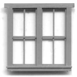 Grandt Line 5221 HO Windows Double 8-Pane Scale 63 x 69" 160 x 175cm pkg 4