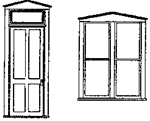 Grandt Line 5259 HO Windows Peaked Top Window/Door Set