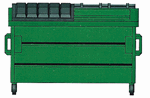 Hi-Tech 8002 HO Trash/Recycling Dumpster Kit Green Pkg 3