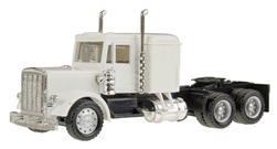 Herpa 25232 HO American Tractor Only Peterbilt Conventional w/Long Chassis Sleeper & Dual Rear Axles Unpainted