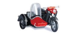 Herpa 53433 HO MZ 250 Motorcycle w/Side Car Assembled Various Standard Colors