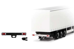 Herpa 54515 HO Trailer Bumper w/Coupling 2 Each White Black