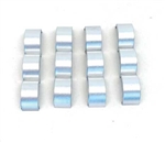 Herpa 5528 HO 3-Axle Fenders for Trailers/Trucks Silver pkg (4)