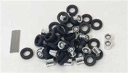Herpa HO Rear Wheelsets for Trucks Low Profile pkg 8