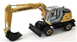 Herpa 6480 HO New Holland We170 Wheeled Excavator Yellow, Black