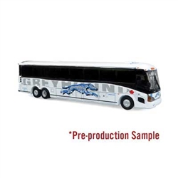 Iconic Replicas 1600570 N MCI D4505 Coach Assembled Greyhound Canada Shadow Trim Scheme