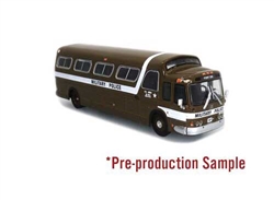 Iconic Replicas 870289 HO 1958 GM 4107 Motorcoach Bus Assembled Military Police