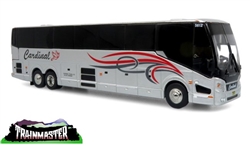 Iconic Replicas 870475 HO 2022 Prevost H3-45 Coach Assembled Cardinal Transportation