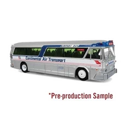 Iconic Replicas 870627 HO 1964 MCI MC-5A Coach Bus Assembled Continental Air Transport O'Hare Airport