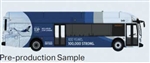 Iconic Replicas 870679 HO New Flyer Xcelsior XN40 Bus Assembled Delta 100th Anniversary