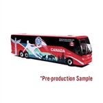 Iconic Replicas 870719 HO 2022 Prevost H3-45 Coach Assembled World Cup Canada Soccer Team