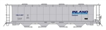 Intermountain 45239 HO Cylindrical Covered Hopper Round Hatch Inland Cement #4012