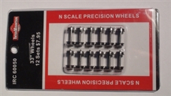 Intermountain 60050 N Wheelsets 33" Metal Insulated & Blackened Pkg 12