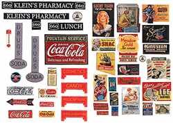 JL Innovative 242 HO Billboard Signs/Posters Printed Color Graphics 1930-1950s Drugstore & Pharmacy Signs Pkg 41