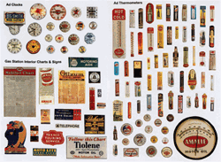 JL Innovative 248 HO 1930s-1950s Vintage Printed Thermometers & Clocks Pkg 106