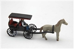 JL Innovative 336 HO Surrey with Horse and Driver Kit Unpainted Metal Castings