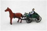 JL Innovative 337 HO Buggy with Horse and Driver Kit Unpainted Metal Castings
