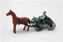 JL Innovative 337 HO Buggy with Horse and Driver Kit Unpainted Metal Castings