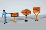 JL Innovative 473 HO Vintage Gas Station Curb Signs Pennzoil Pkg 3