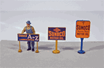 JL Innovative 475 HO Vintage Gas Station Curb Signs Sunoco Pkg 3