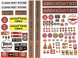 JL Innovative 489 HO Posters/Signs Kits Vintage Gas Station Signs Flying "A" 1930s-1950s 361-489