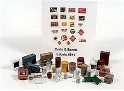 JL Innovative 511 HO Crates Kegs & Barrels Set of 30