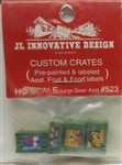 JL Innovative 523 HO Custom Crates Fruit and Food Series Large Green Assorted