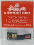 JL Innovative 524 HO Custom Crates Fruit and Food Series Small Green Assorted