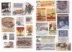 JL Innovative 548 20-40' HO Vintage Racing & Speedway Signs/Posters Set of 22