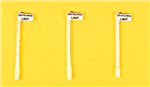 JL Innovative 834 HO Custom Railroad Right-of-Way Signs Switching Limit Signs pkg(3)