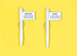 JL Innovative 849 HO Custom Railroad Right-of-Way Signs Begin/End 3-Mile Test Section Pkg 2