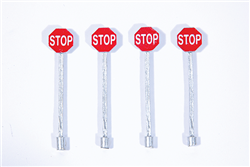 JL Innovative 851 HO Custom Railroad Right-of-Way Signs Stop Sign Pkg 4