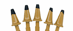 JL Innovative 897 HO Custom Highway Cones 1950s Mustard w/Black Tops Pkg 5