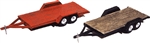 JL Innovative 923 HO Wood-Deck Tandem 2-Axle Car Trailers Kit Unpainted Metal Kit pkg 2