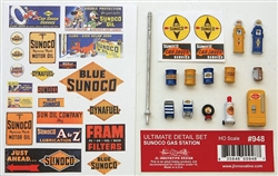 JL Innovative 948 HO Decorated Ultimate Detail Set Sunoco Gas Station