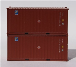 Jacksonville Terminal Company 205325 N Floren W/Haz 20' Container 2 pk